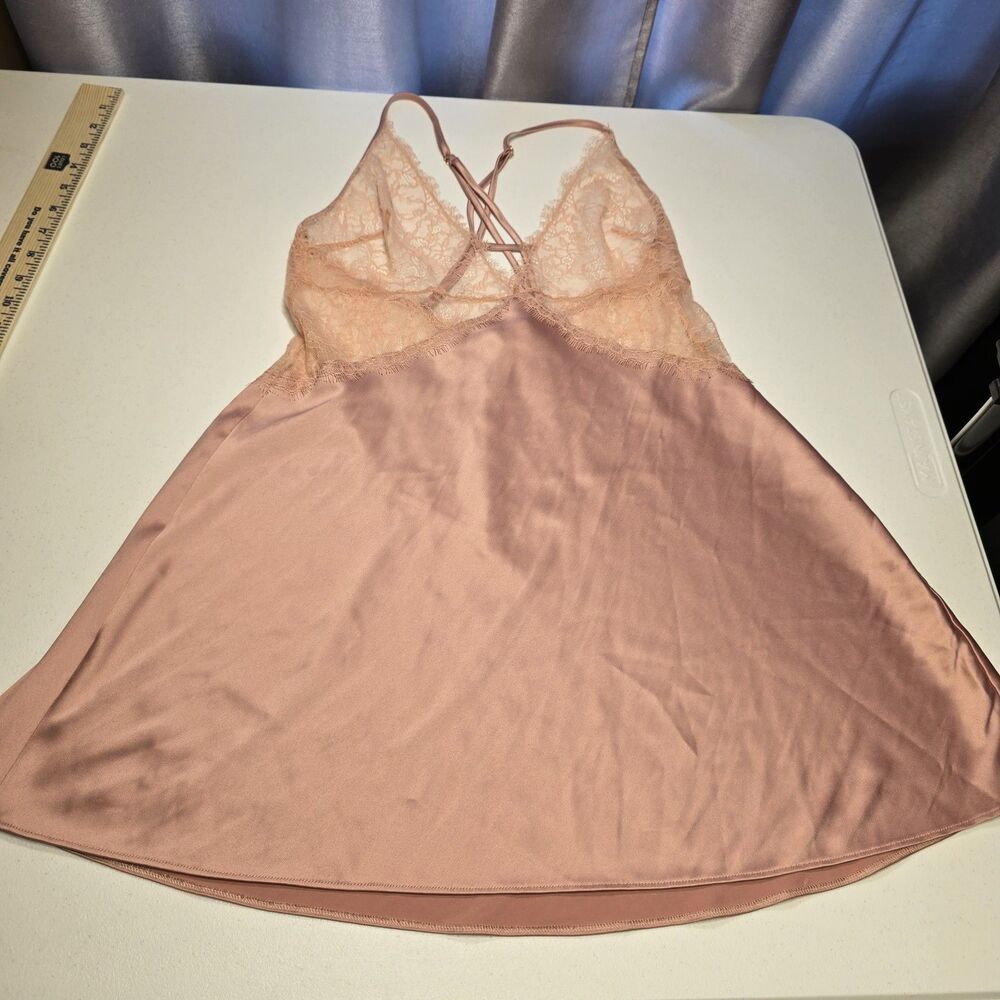 Victoria Secret Pink lace slip dress with adjustable straps #slipdress #lingerie